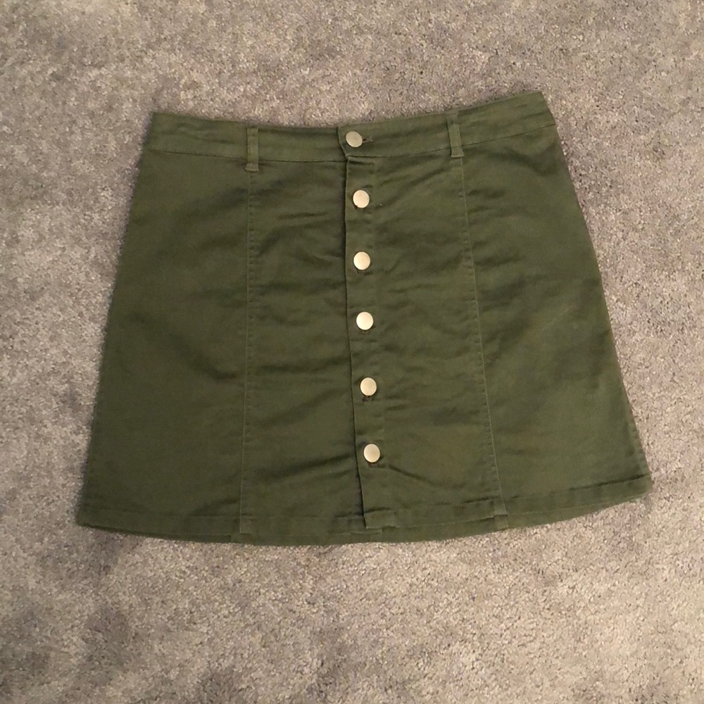 Olive green skirt